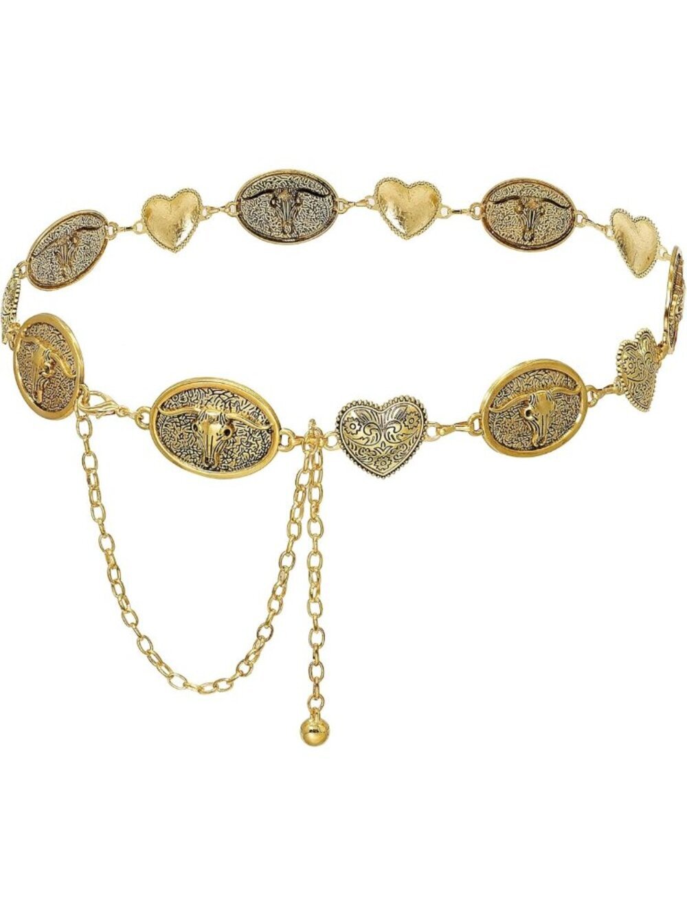 Stylish Western Waist Chain Belt for Women - Cowgirl Metal Accessory for Dresses